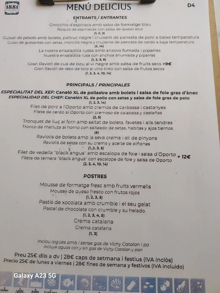 Menu_Restaurante Delicius @ Balneario Vichy Catalán_Caldes de Malavella_image_1