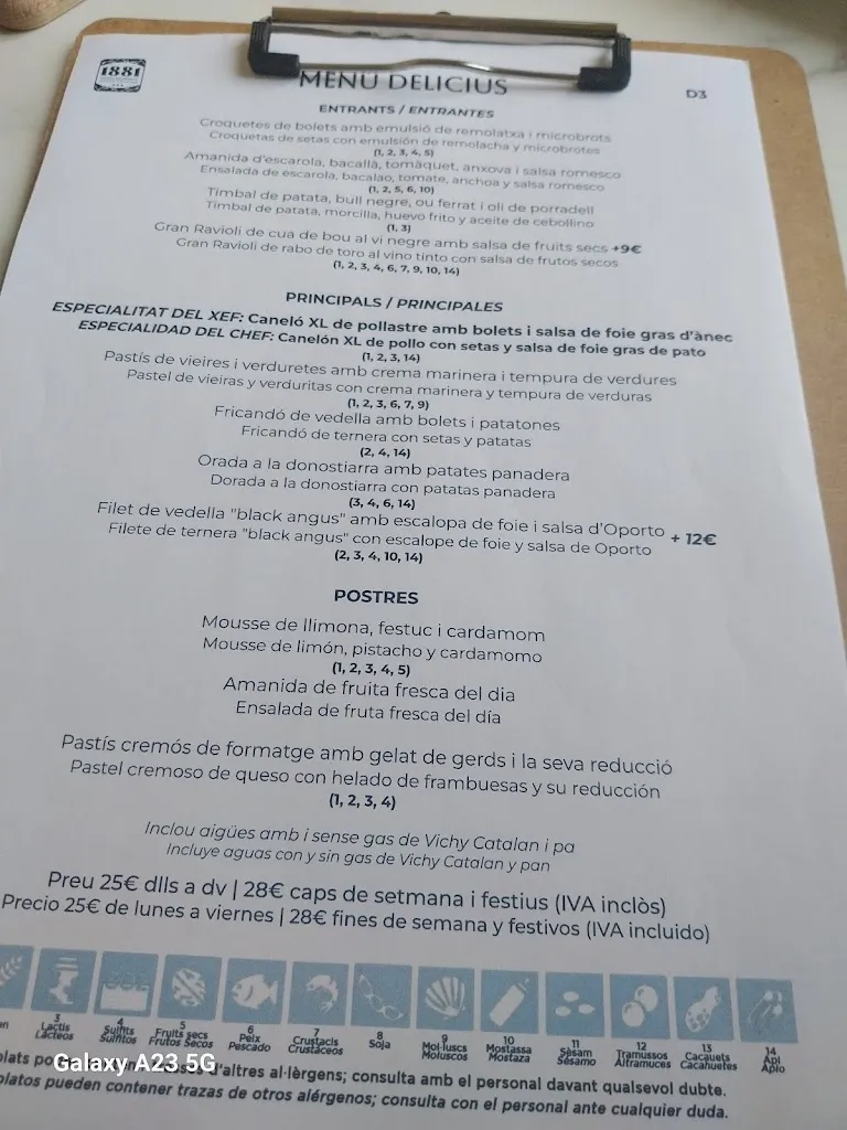 Menu_Restaurante Delicius @ Balneario Vichy Catalán_Caldes de Malavella_image_2
