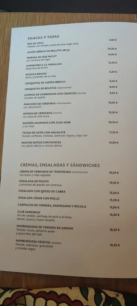 Menu_The Club Café_Caldes de Malavella_image_2