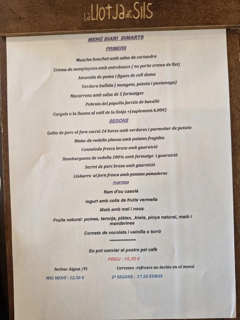 Menu_Restaurant la Llotja de Sils_Caldes de Malavella_image_1