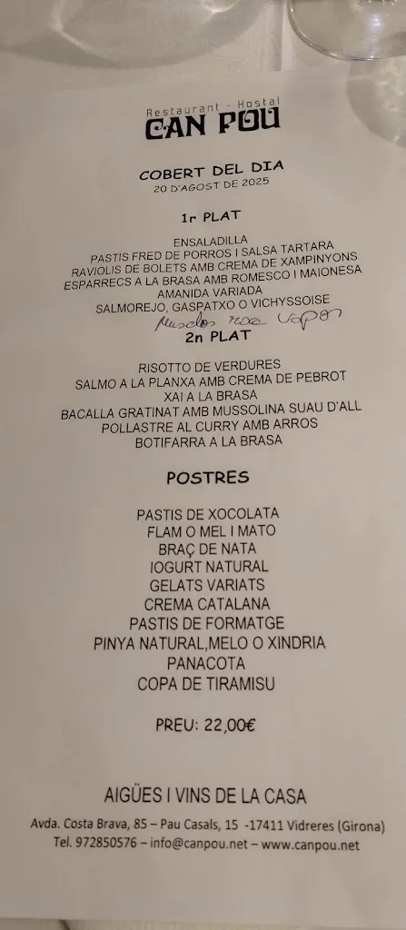 Menu_Can Pou Restaurant - Hostal_Caldes de Malavella_image_4