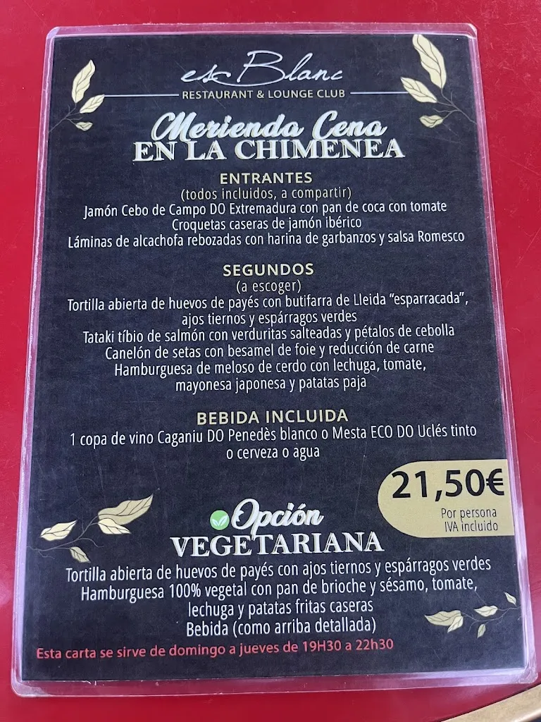 Menu_Restaurant & Lounge Club Es Blanc_Blanes_immagine_1