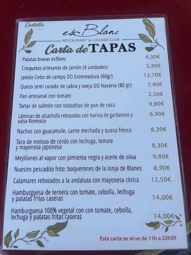 Menu_Restaurant & Lounge Club Es Blanc_Blanes_immagine_4