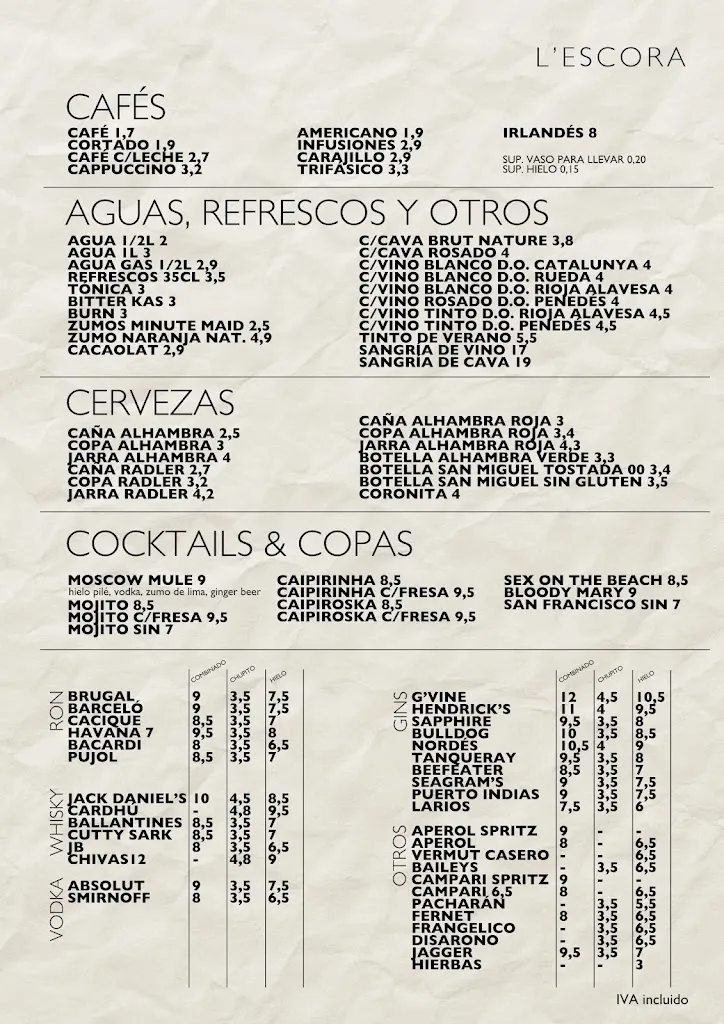 Menu_L’Escora - Restaurant_Blanes_image_1