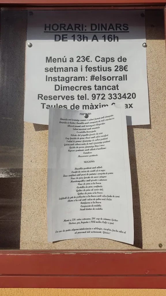Menu_Restaurant El Sorrall_Blanes_image_1