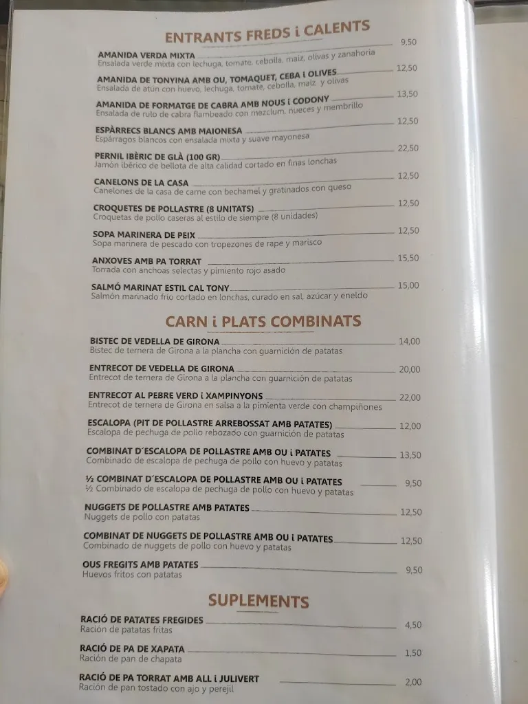 Menu_Restaurant Cal Tony Blanes_Blanes_image_2