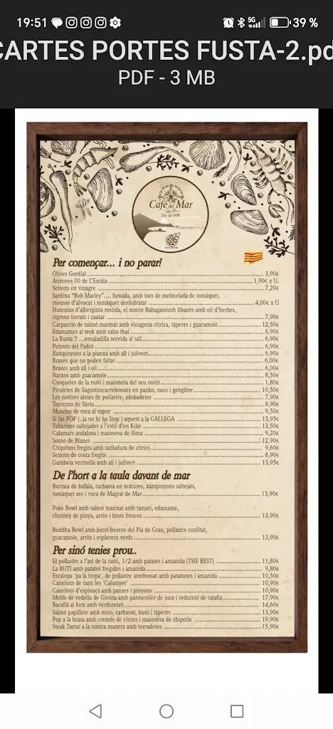 Menu_Cafe del Mar | Blanes_Blanes_image_1