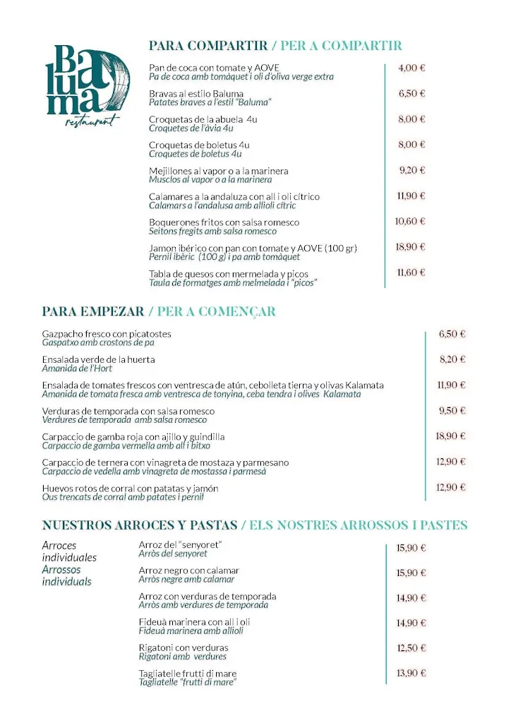 Menu_Baluma Restaurant & Lounge Bar_Blanes_image_3