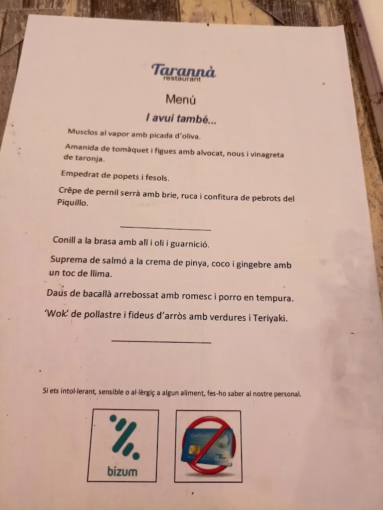 Menu_Tarannà Blanes_Blanes_image_1