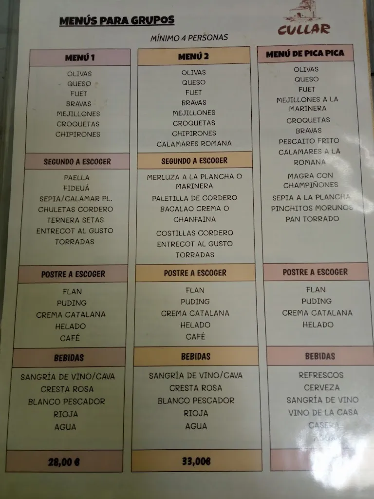 Menu_Restaurant Cullar_Blanes_image_1