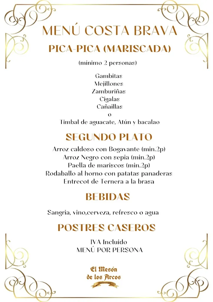 Menu_Restaurant Mesón de los Arcos_Blanes_image_2
