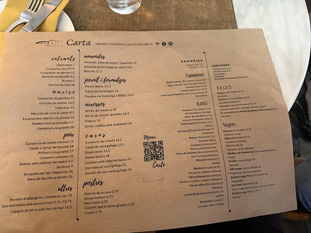 Menu_Síbaris Taverna Gastronòmica_Blanes_image_2