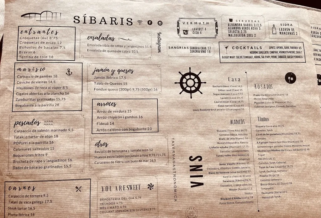 Menu_Síbaris Taverna Gastronòmica_Blanes_image_4