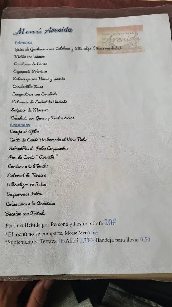 Menu_Restaurant Avenida_Blanes_image_3