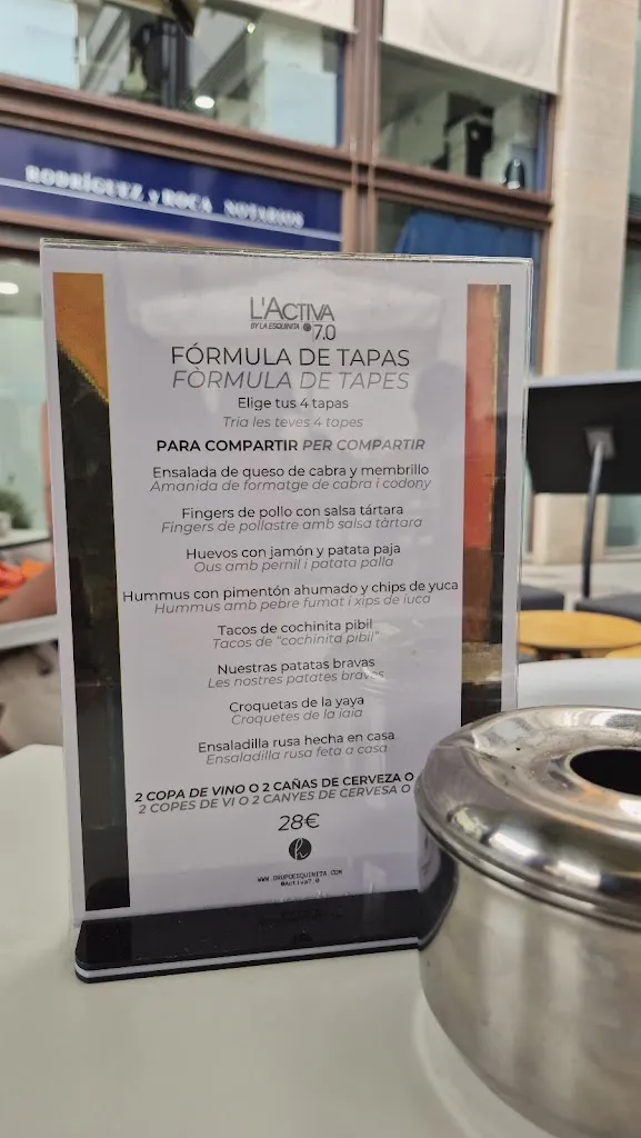 Menu_L'Activa 7.0_Blanes_immagine_4