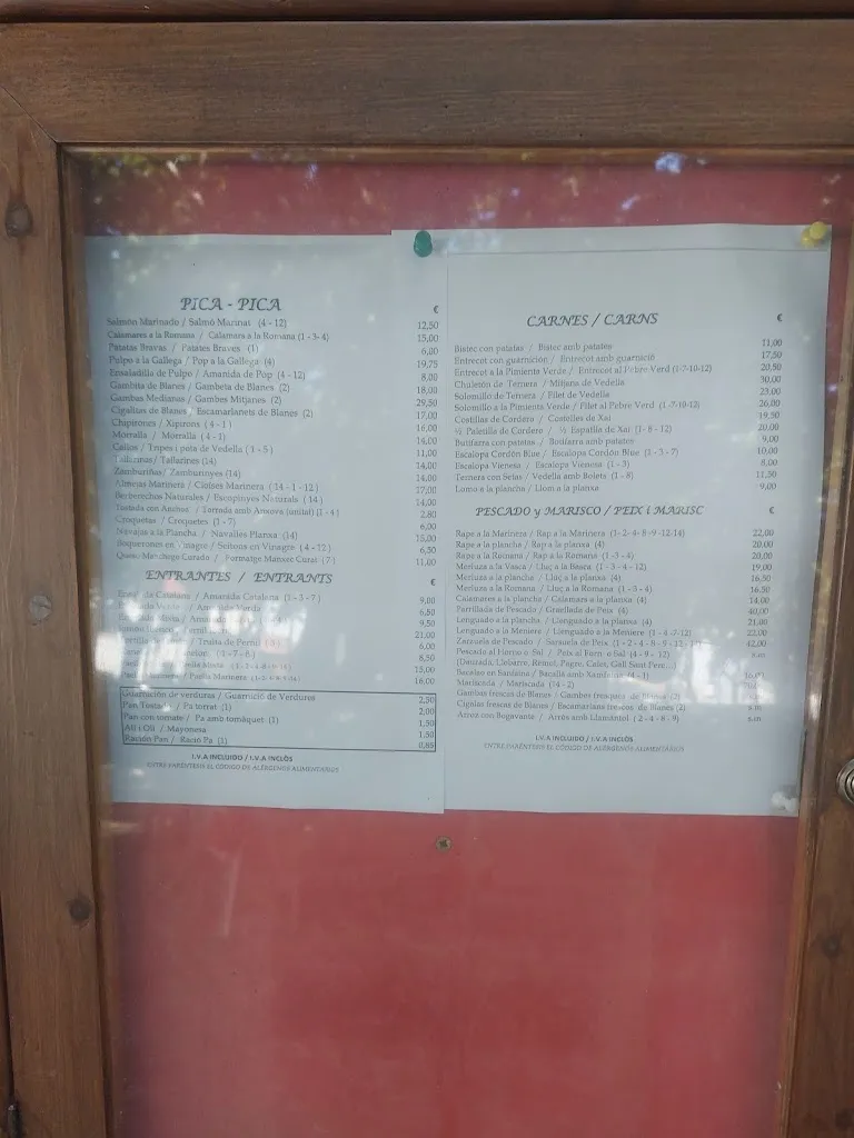 Menu_Restaurant Chaves_Blanes_immagine_1