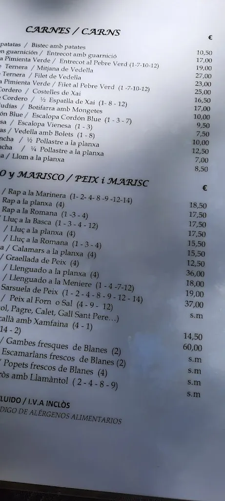 Menu_Restaurant Chaves_Blanes_immagine_2