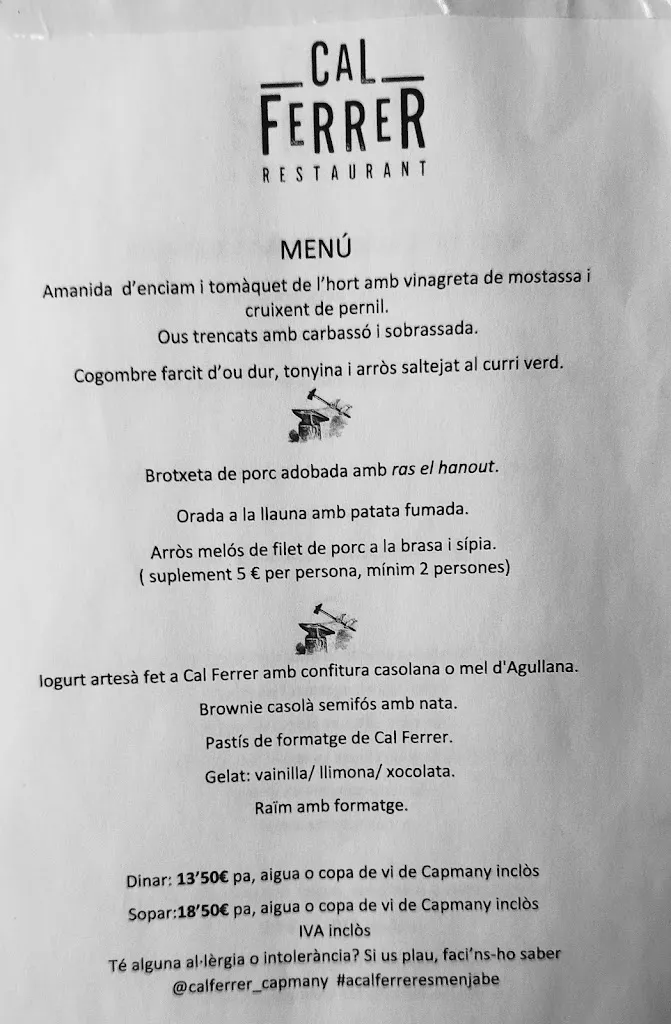 Menu_Restaurant Cal Ferrer_Capmany_image_4