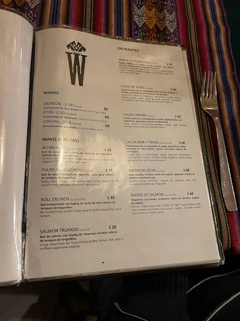 Menu_Awki Nikkei - Restaurante Peruano_Calonge_image_1