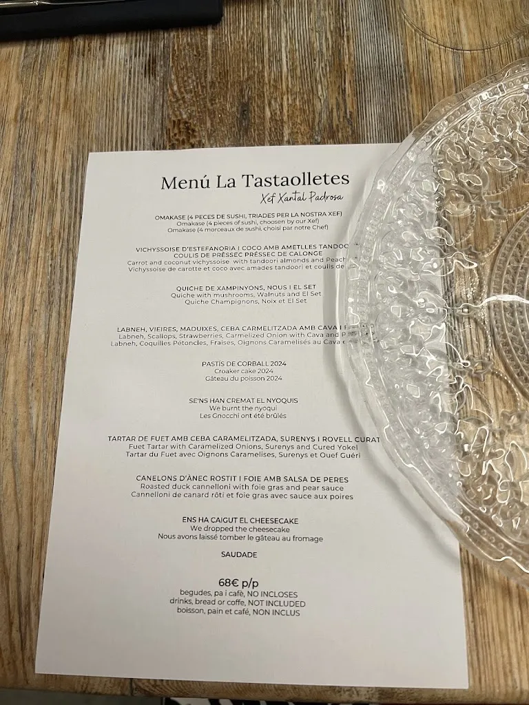 Menu_Restaurant La Tastaolletes_Calonge_image_1