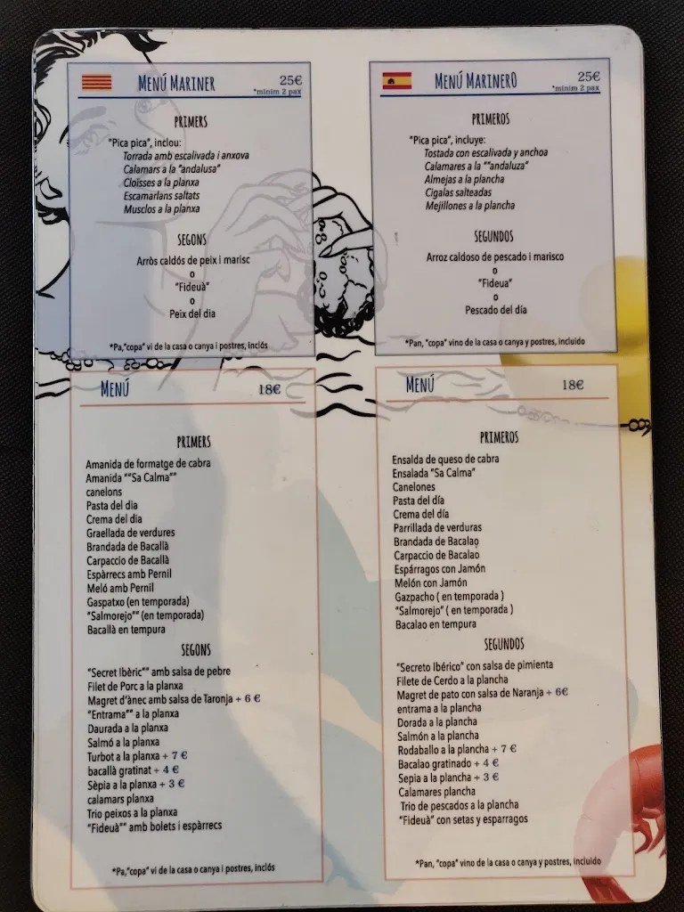 Menu_Sa Calma, Taverna Selecta_Calonge_immagine_3