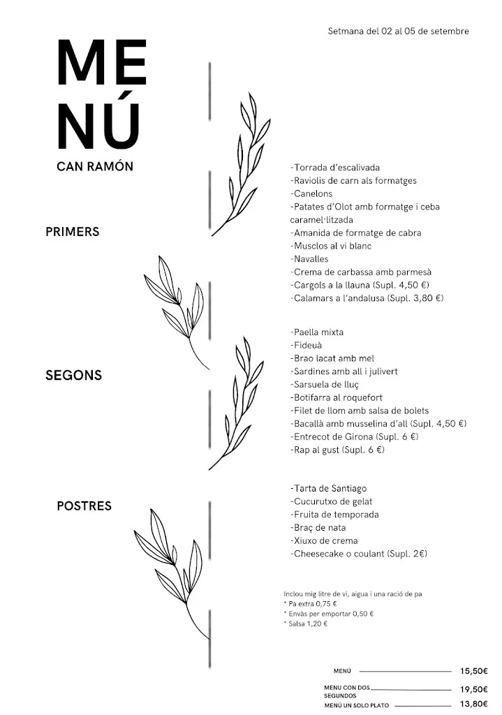 Menu_Restaurant Can Ramon_Calonge_image_4