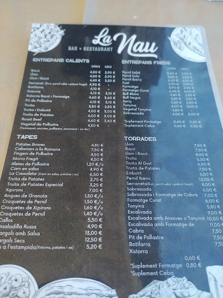 Menu_BAR RESTAURANT LA NAU CALONGE_Calonge_image_4