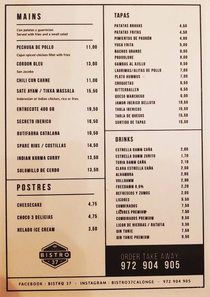 Menu_Bistro 37 Calonge_Calonge_image_2