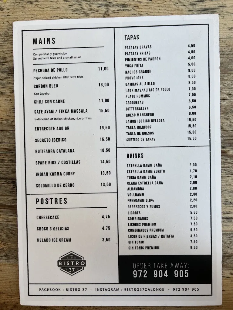 Menu_Bistro 37 Calonge_Calonge_image_3