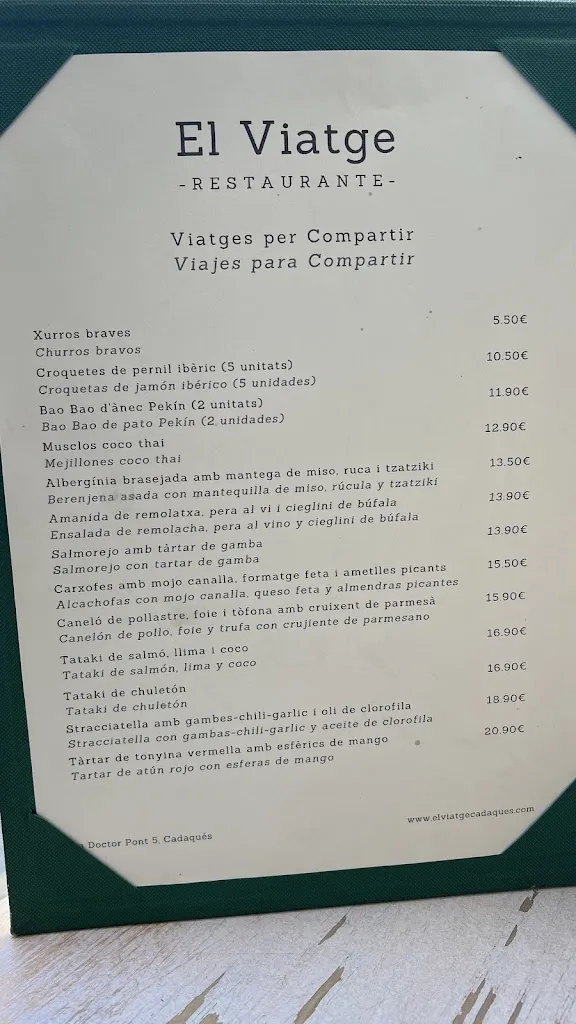 Menu_Restaurant El Viatge_Cadaqués_image_1