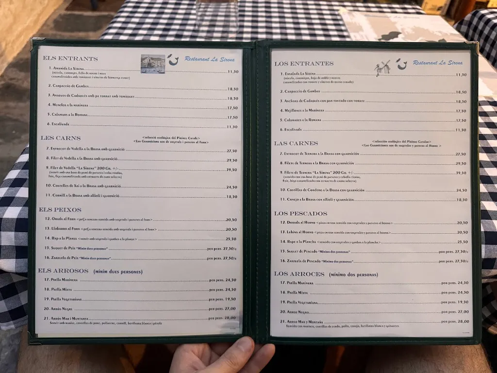 Menu_Restaurant La Sirena Cadaqués_Cadaqués_image_1