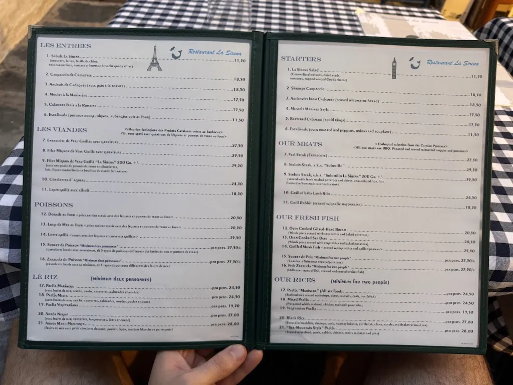 Menu_Restaurant La Sirena Cadaqués_Cadaqués_image_2