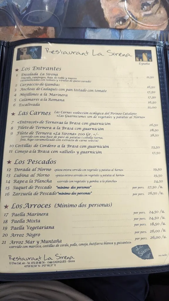 Menu_Restaurant La Sirena Cadaqués_Cadaqués_image_3