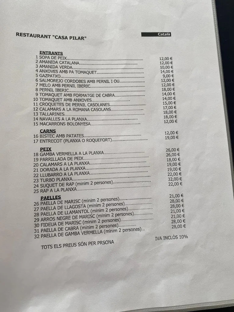 Menu_Restaurant Casa Pilar_Cadaqués_image_3