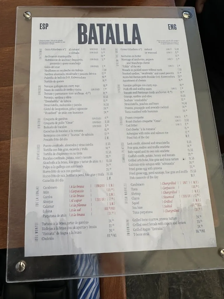 Menu_Batalla Taberna Marinera_Cadaqués_image_1