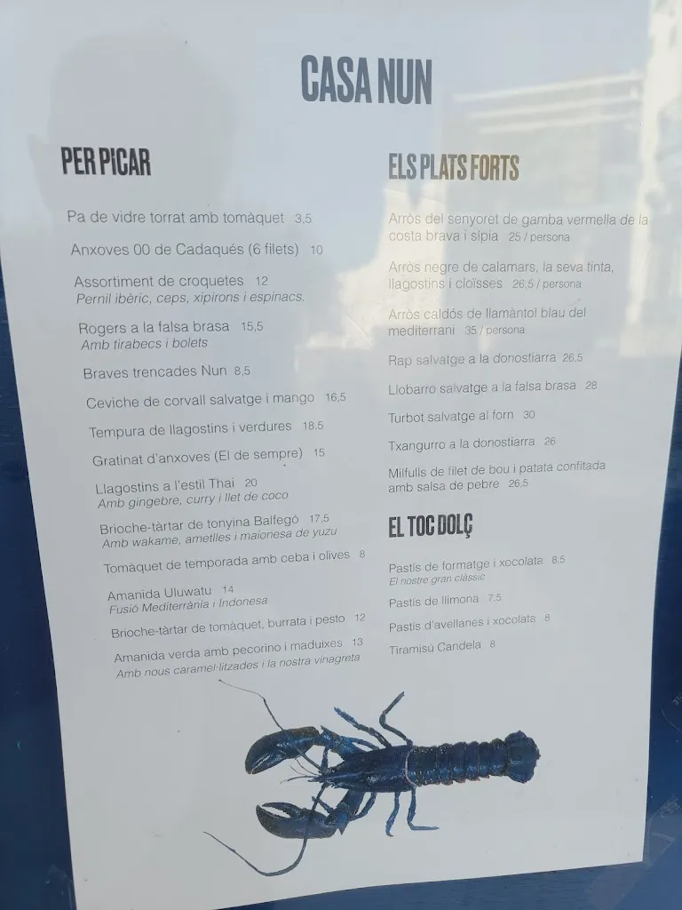 Menu_Restaurant Casa Nun_Cadaqués_image_2