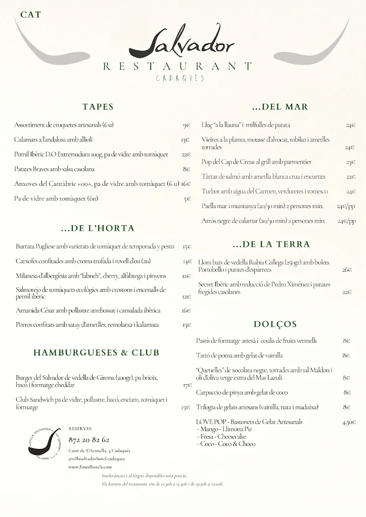 Menü_Restaurant Salvador_Cadaqués_Bild_4