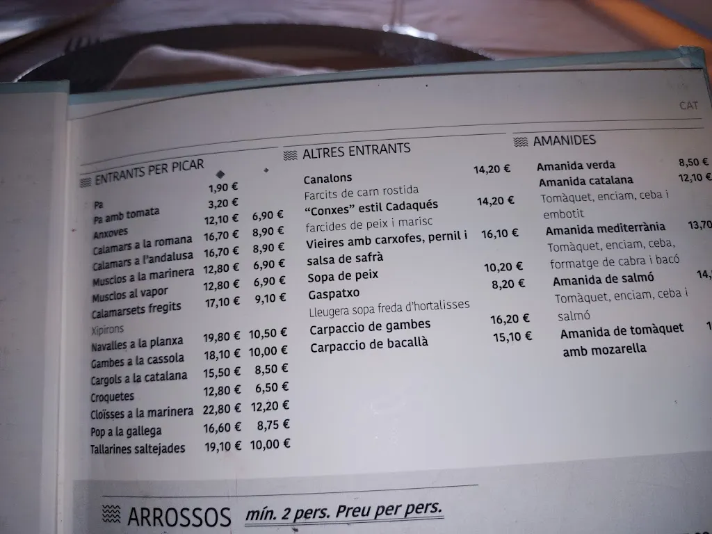 Menu_Restaurant Sa Gambina_Cadaqués_image_1