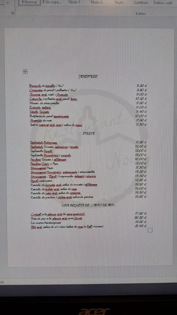 Menu_Restaurante Tradinoi Cadaqués_Cadaqués_image_1