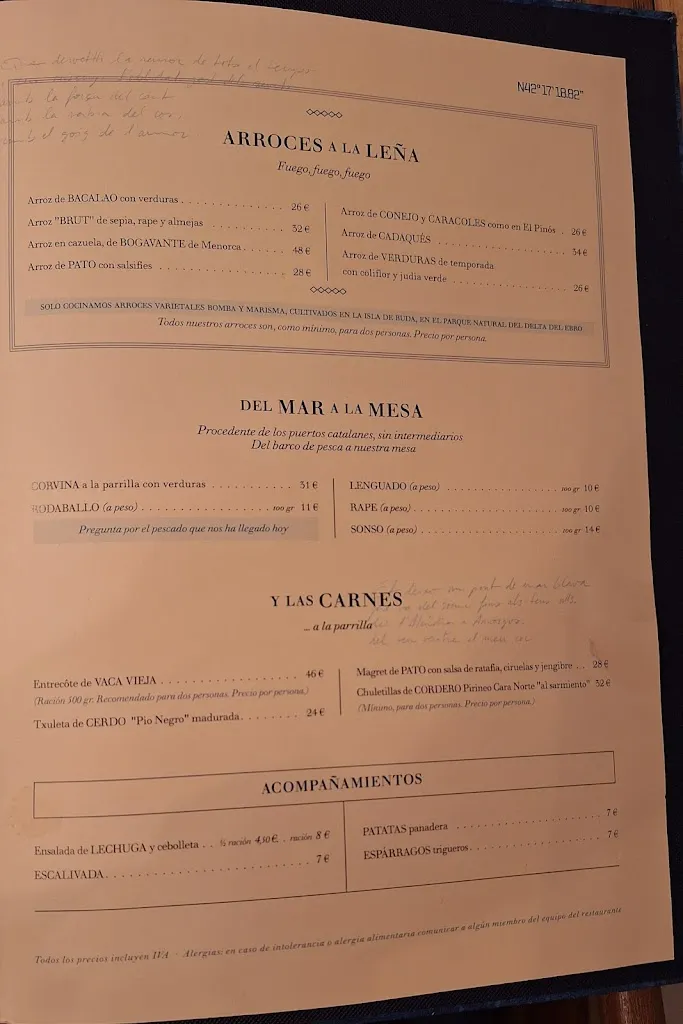 Menü_Restaurant Cadaqués | Barcelona_Cadaqués_Bild_1