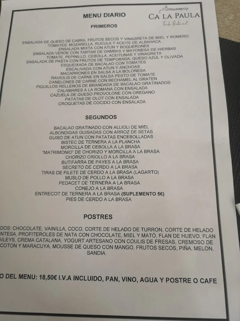 Menu_Fonda Ca la Paula Restaurant_Castellfollit de la Roca_image_1