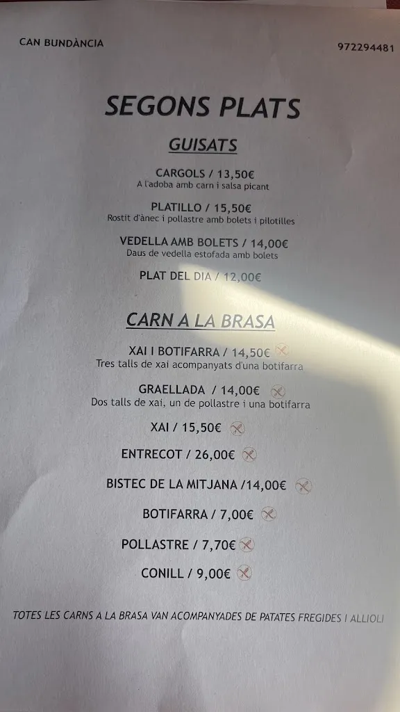 Menu_Can Bundància_Castellfollit de la Roca_immagine_1
