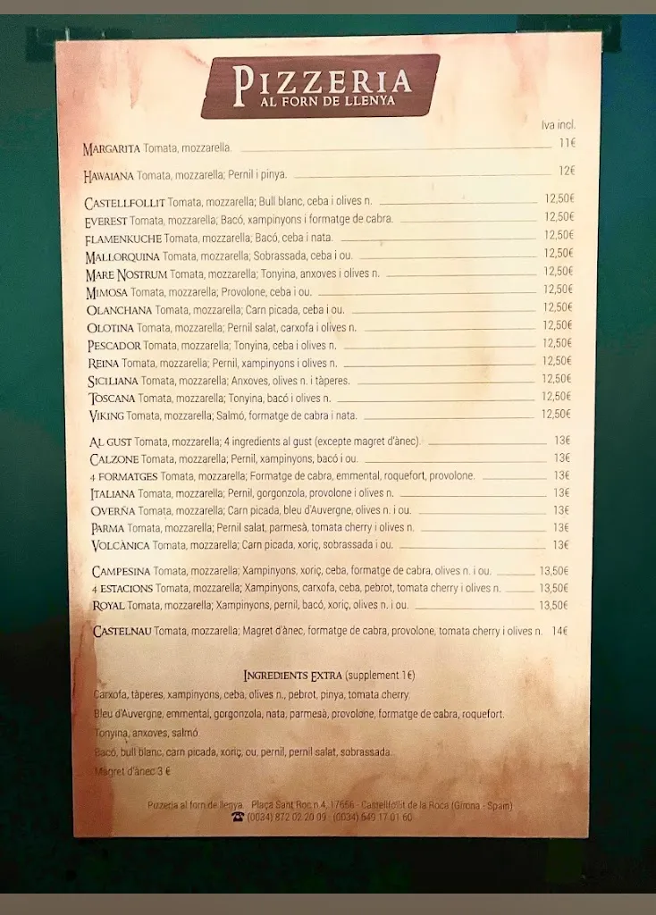 Menu_Pizzeria Al Forn De Llenya_Castellfollit de la Roca_image_1