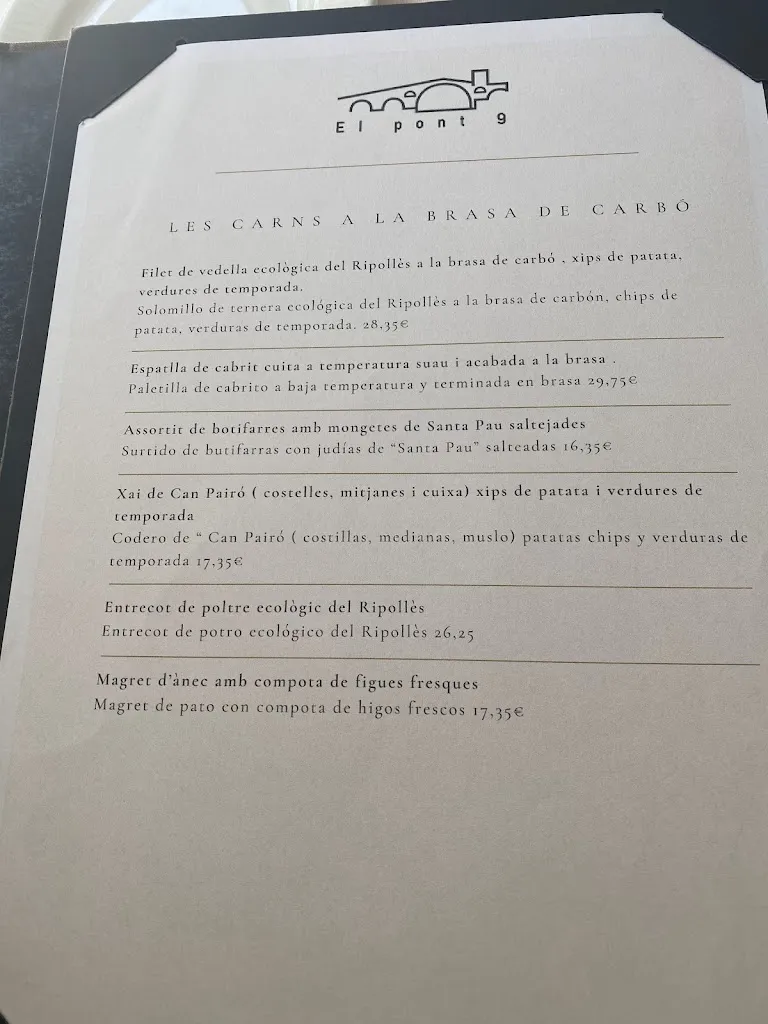 Menu_Restaurant El Pont 9_Camprodon_image_4