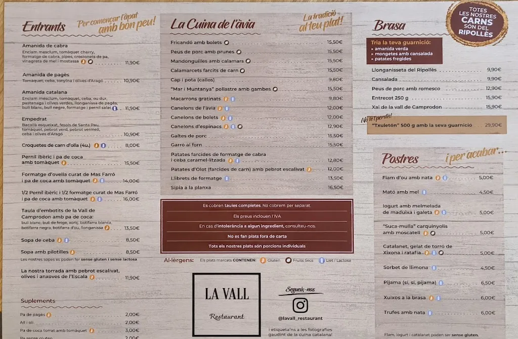 Menü_LA VALL Restaurant_Camprodon_Bild_3