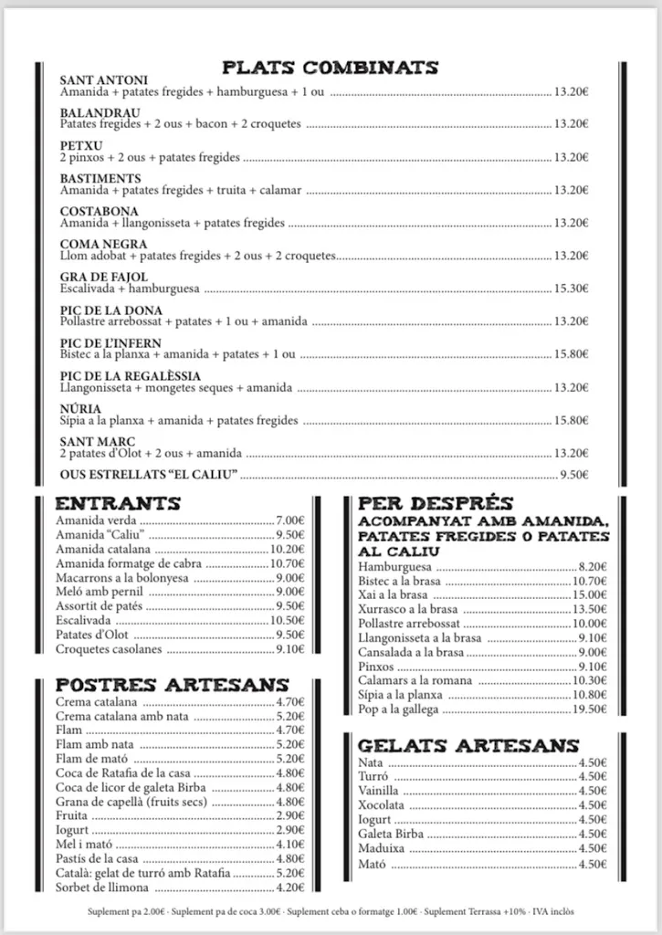 Menu_Restaurant Taverna Caliu.AUTOSERVEI exepte dinars i sopars.NO RESERVEM._Camprodon_image_2