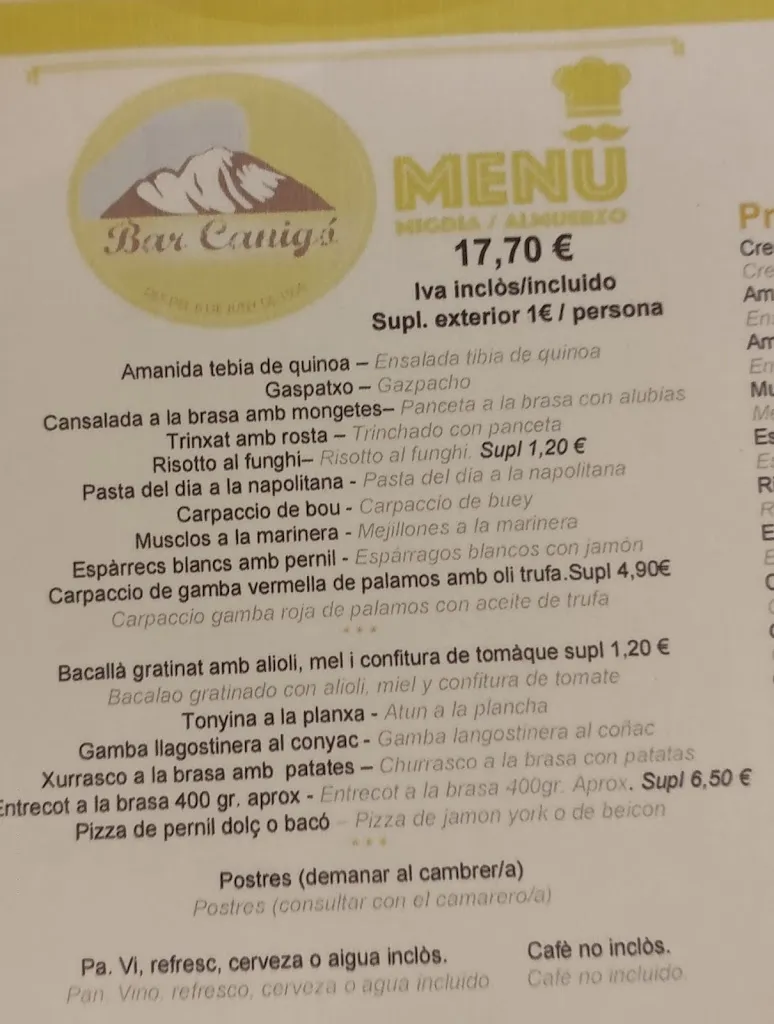 Menu_Bar Canigó_Camprodon_image_1