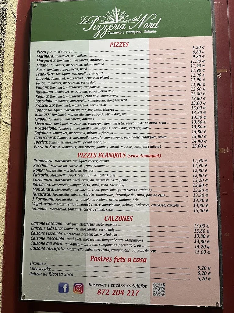 Menu_La Pizzeria del Nord_Camprodon_immagine_2