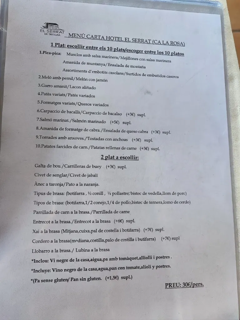 Menu_Hotel El Serrat _Camprodon_image_2