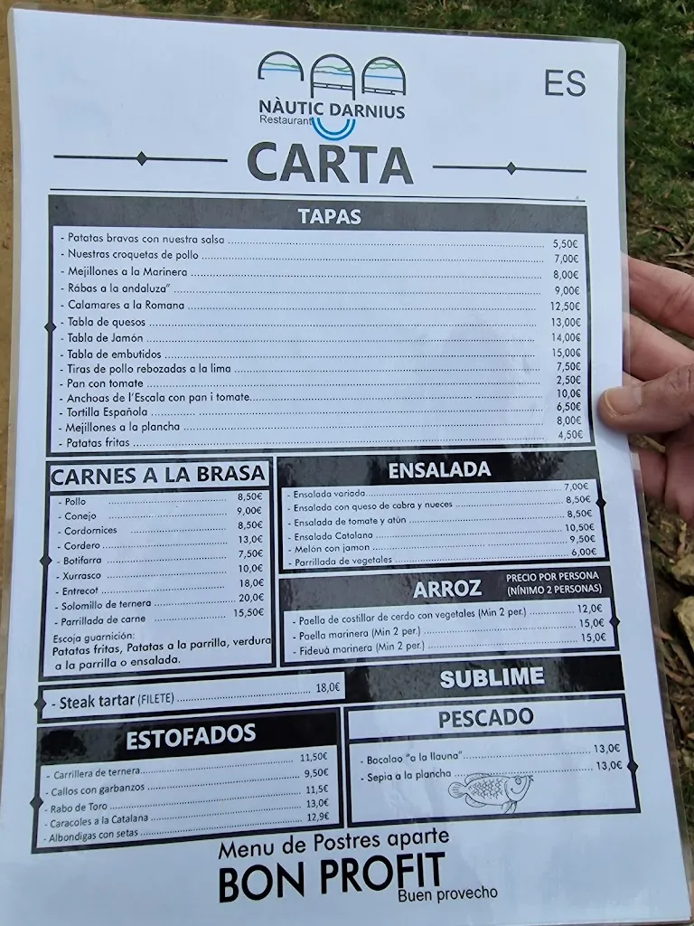 Menu_Restaurant Nàutic Darnius_Darnius_image_1